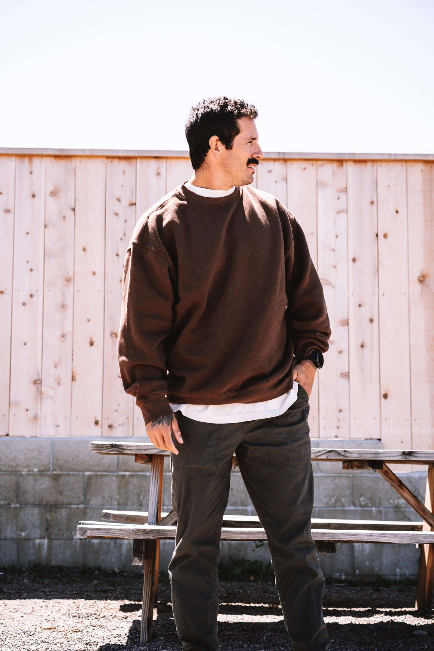 Brown Crewneck - Medium Weight